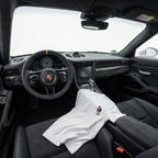 Geiler Lachs Weißes T-Shirt im Porsche