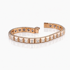 Geiler Lachs 100 Edition Armband — 750er Gold mit Princess-Diamanten