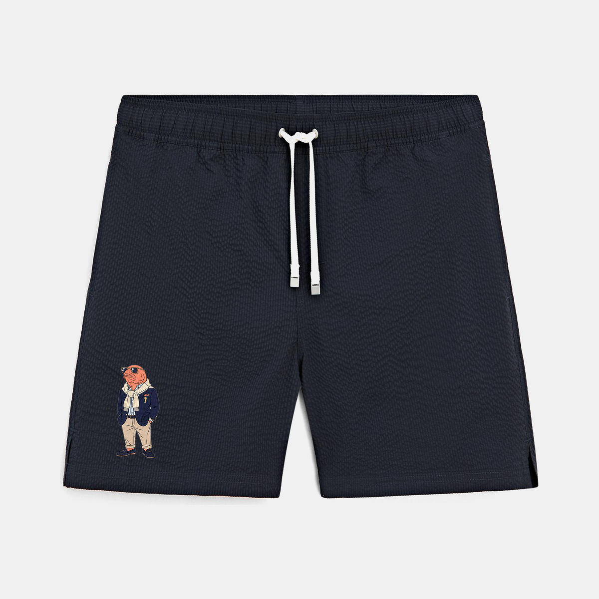 Badehose OG Lachs Navy — Vorderseite