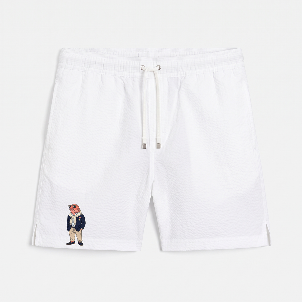 Badehose OG Lachs Weiß — Vorderseite