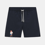 Badehose St. Tropez Lachs Navy — Vorderseite