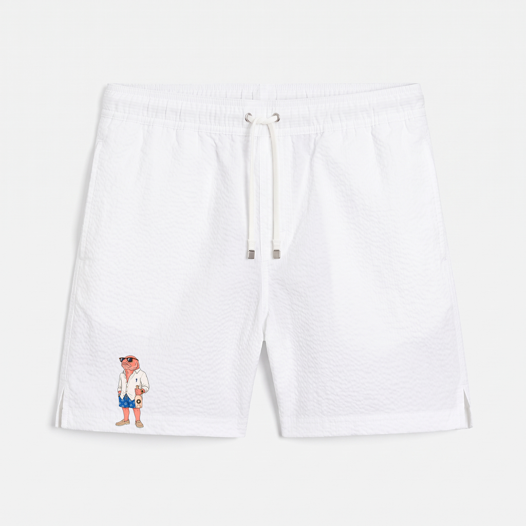 Badehose St. Tropez Lachs Weiß — Vorderseite