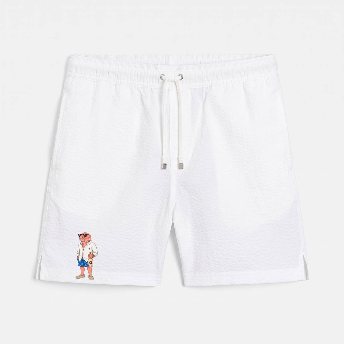 Badehose St. Tropez Lachs Weiß — Vorderseite
