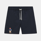 Badehose Sylt Lachs Navy — Vorderseite