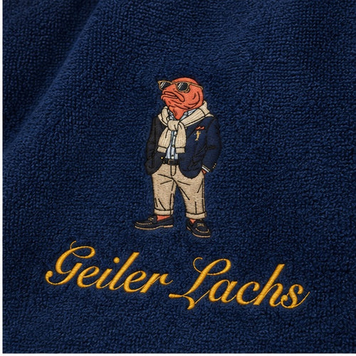 Badetuch OG Lachs — Stickdetail