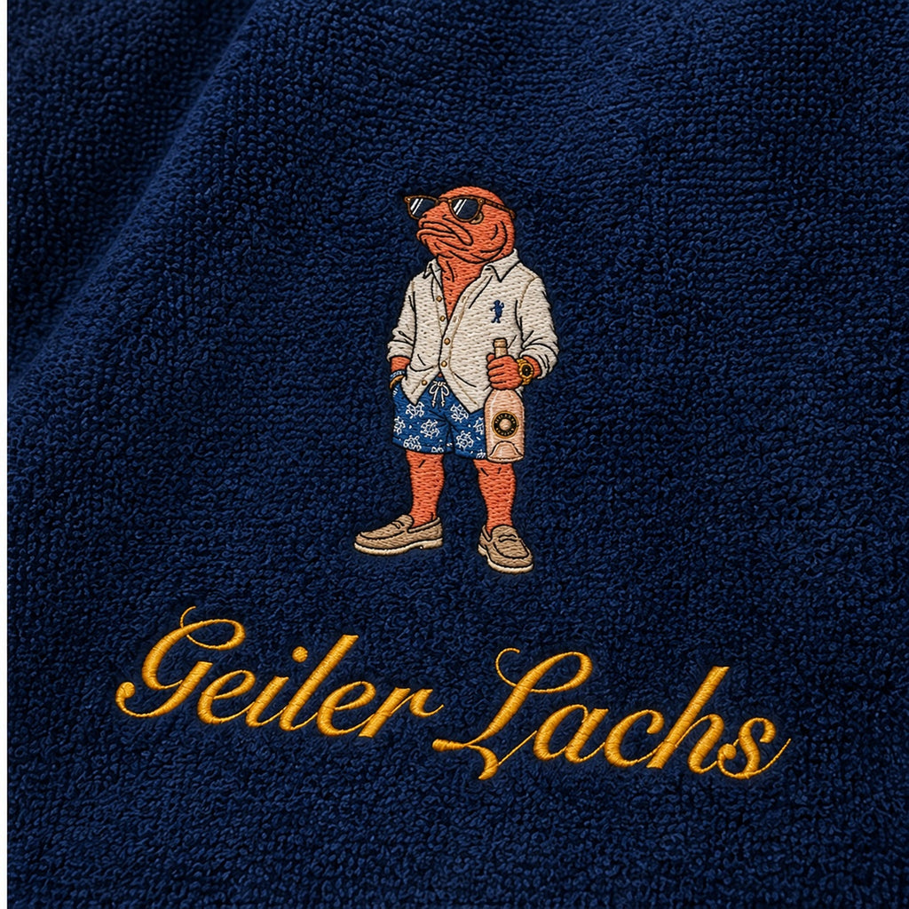 Badetuch St. Tropez Lachs — Stickdetail