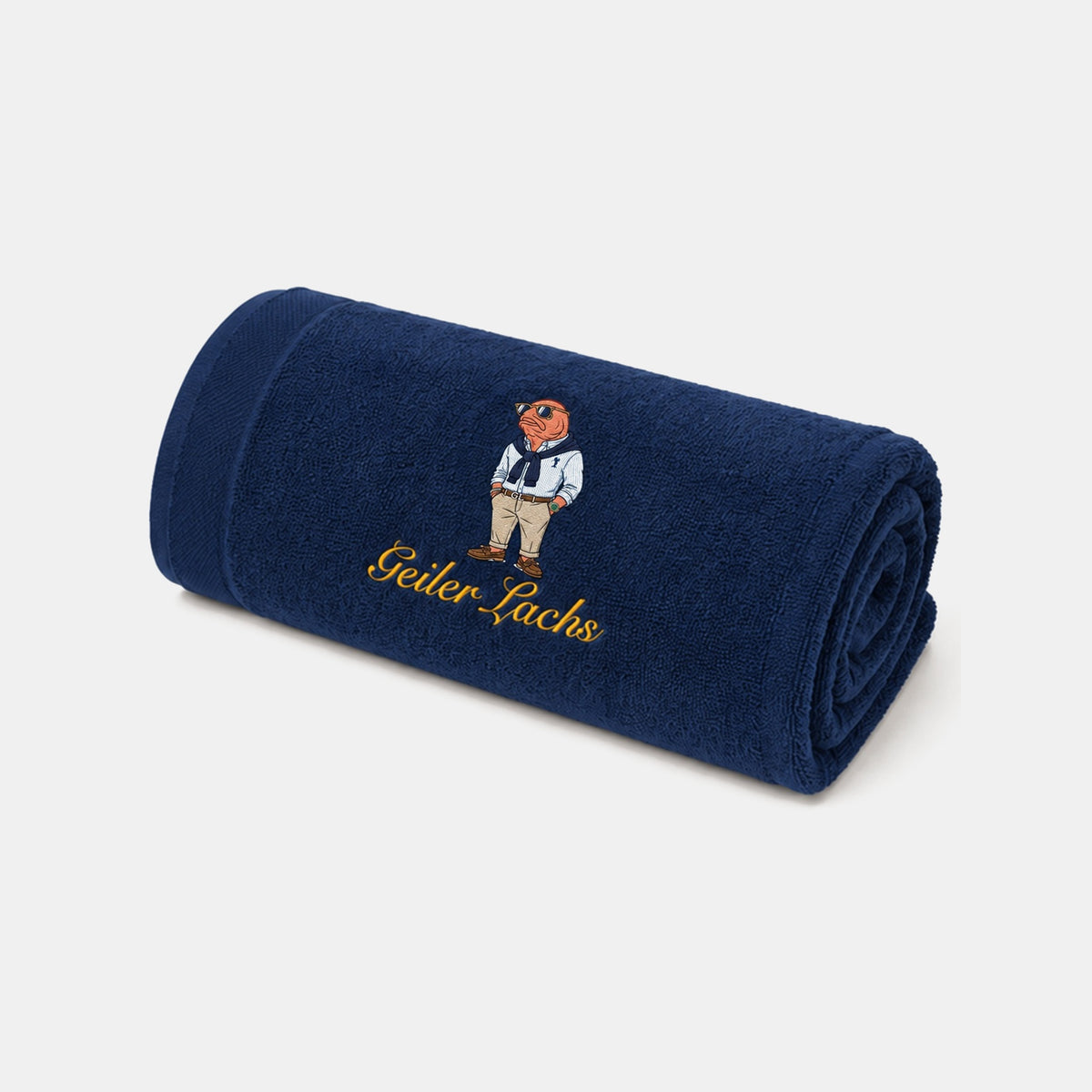 Badetuch Sylt Lachs — gerollt