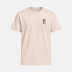 Kitzbühel Lachs T-Shirt Creme – Front mit Bruststickerei