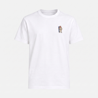 Kitzbühel Lachs T-Shirt Weiß – Front mit Bruststickerei