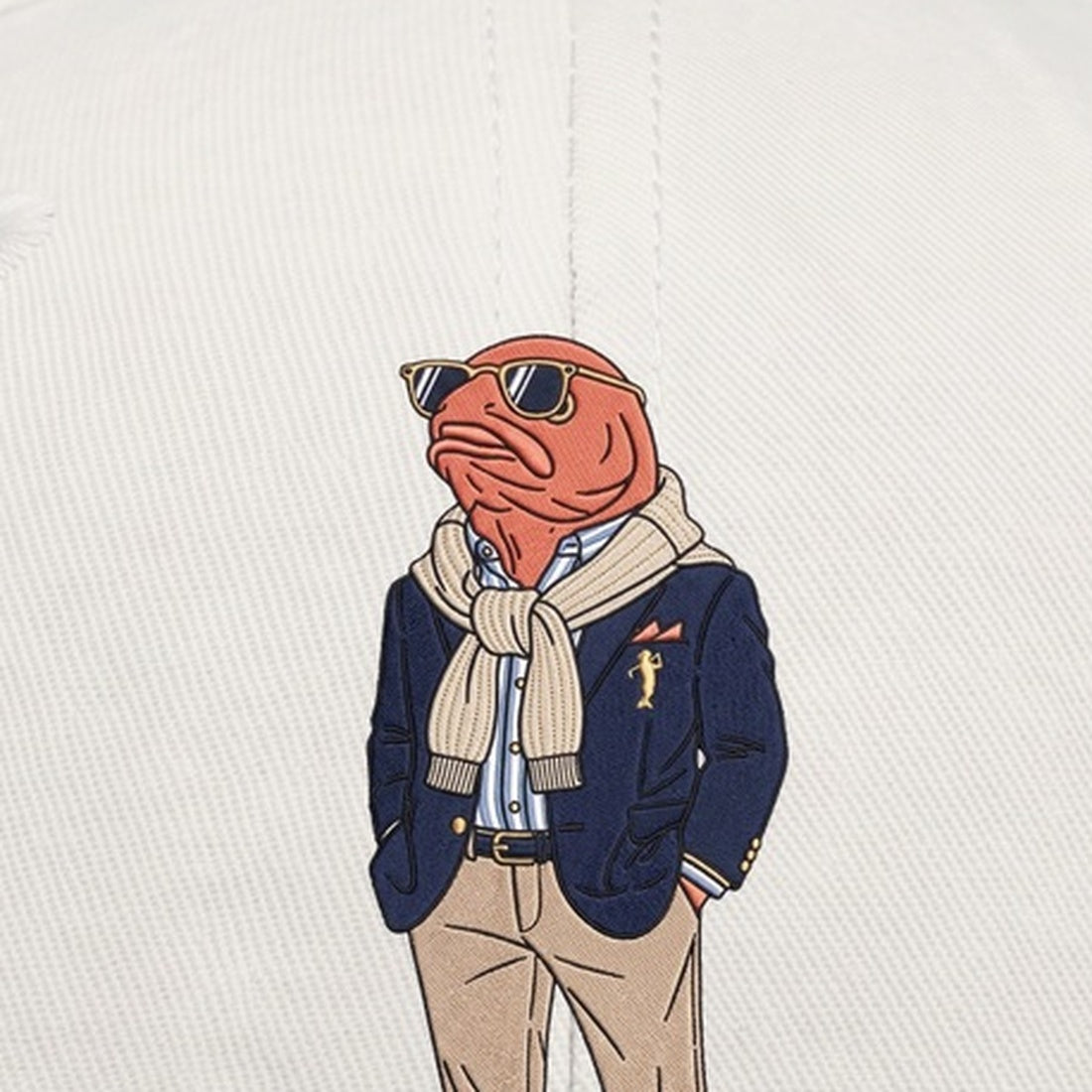 OG Cap Weiß — Stickerei Detail