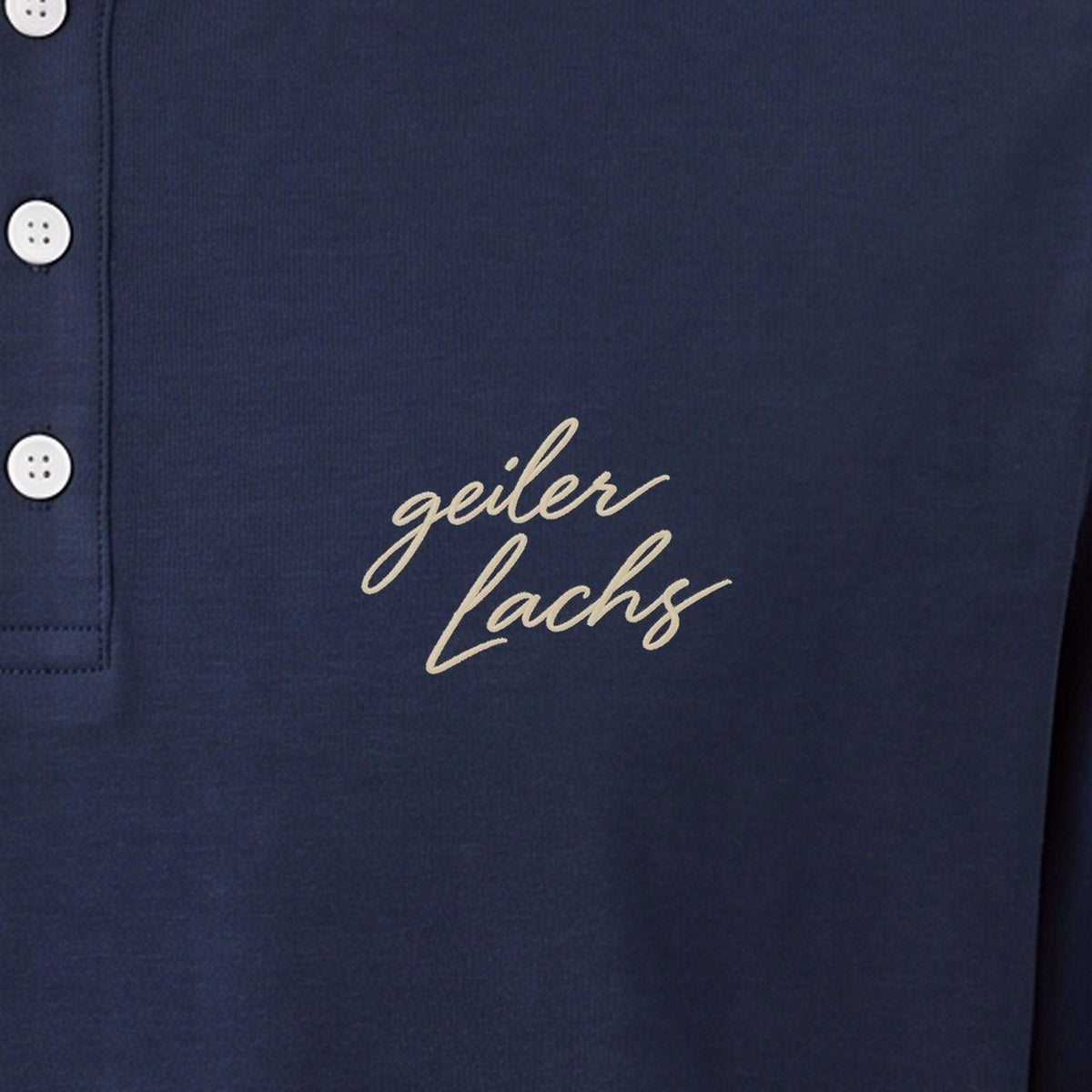 OG Henley Navy — Stickerei Detail