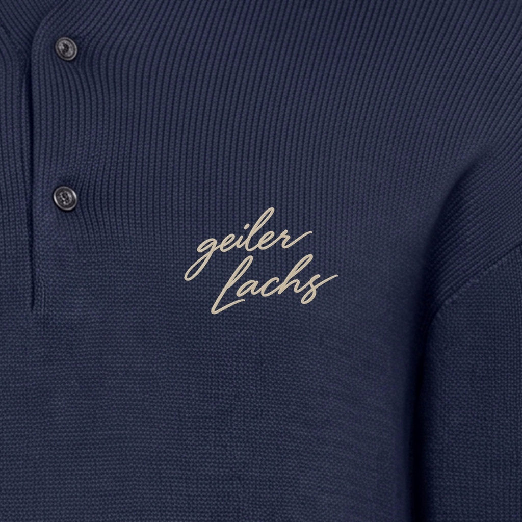 OG Polo (langarm) Navy — Stickerei Detail