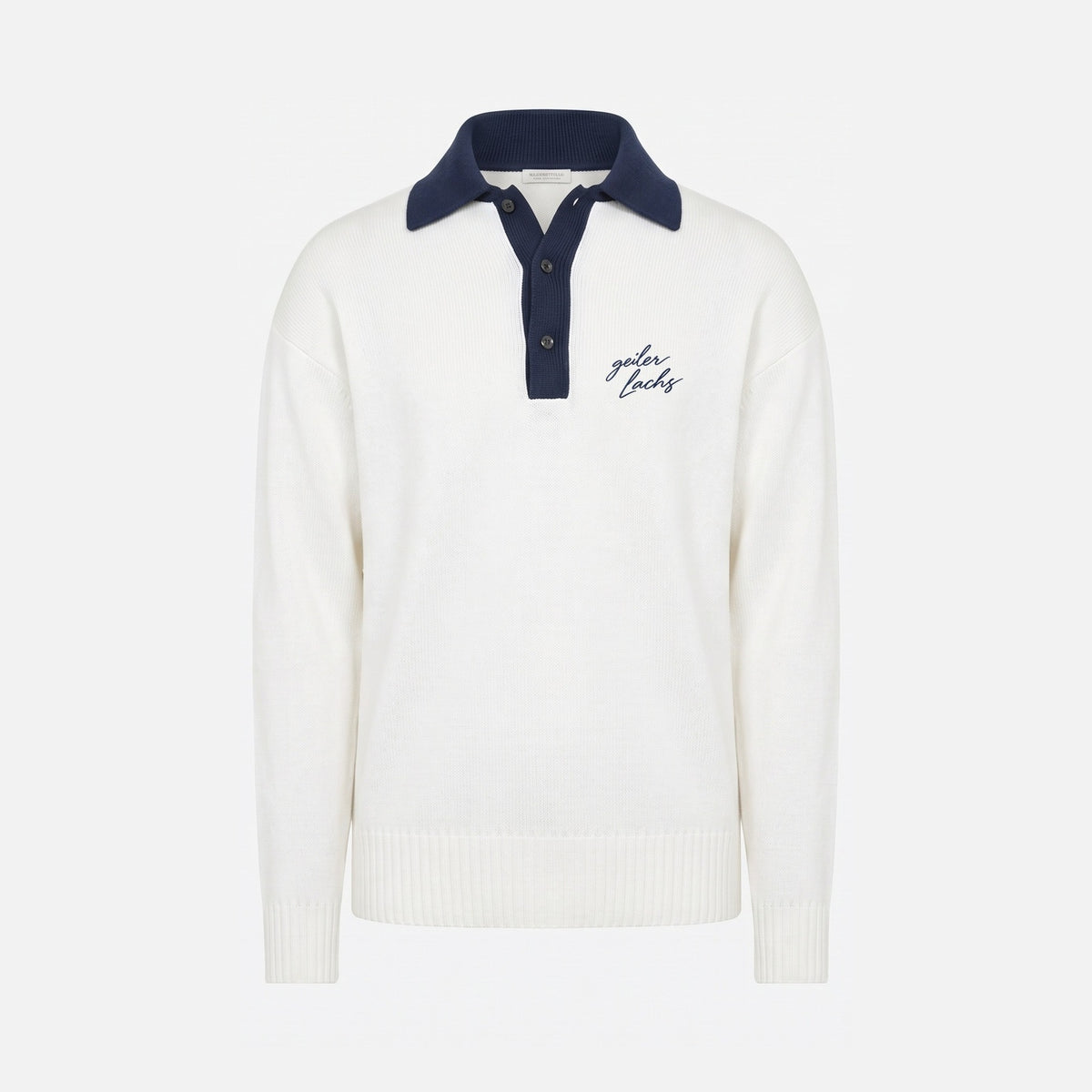 OG Polo (langarm) Weiß — Vorderseite