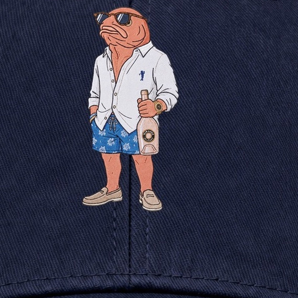 St. Tropez Cap Navy — Stickerei Detail