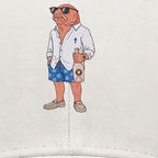 St. Tropez Cap Weiß — Stickerei Detail