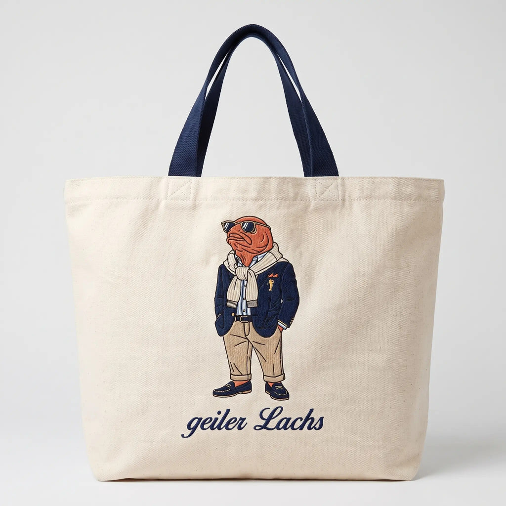 Geiler Lachs Strandtasche Canvas