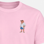 St. Tropez Lachs – Stickdetail Nahaufnahme Rosé