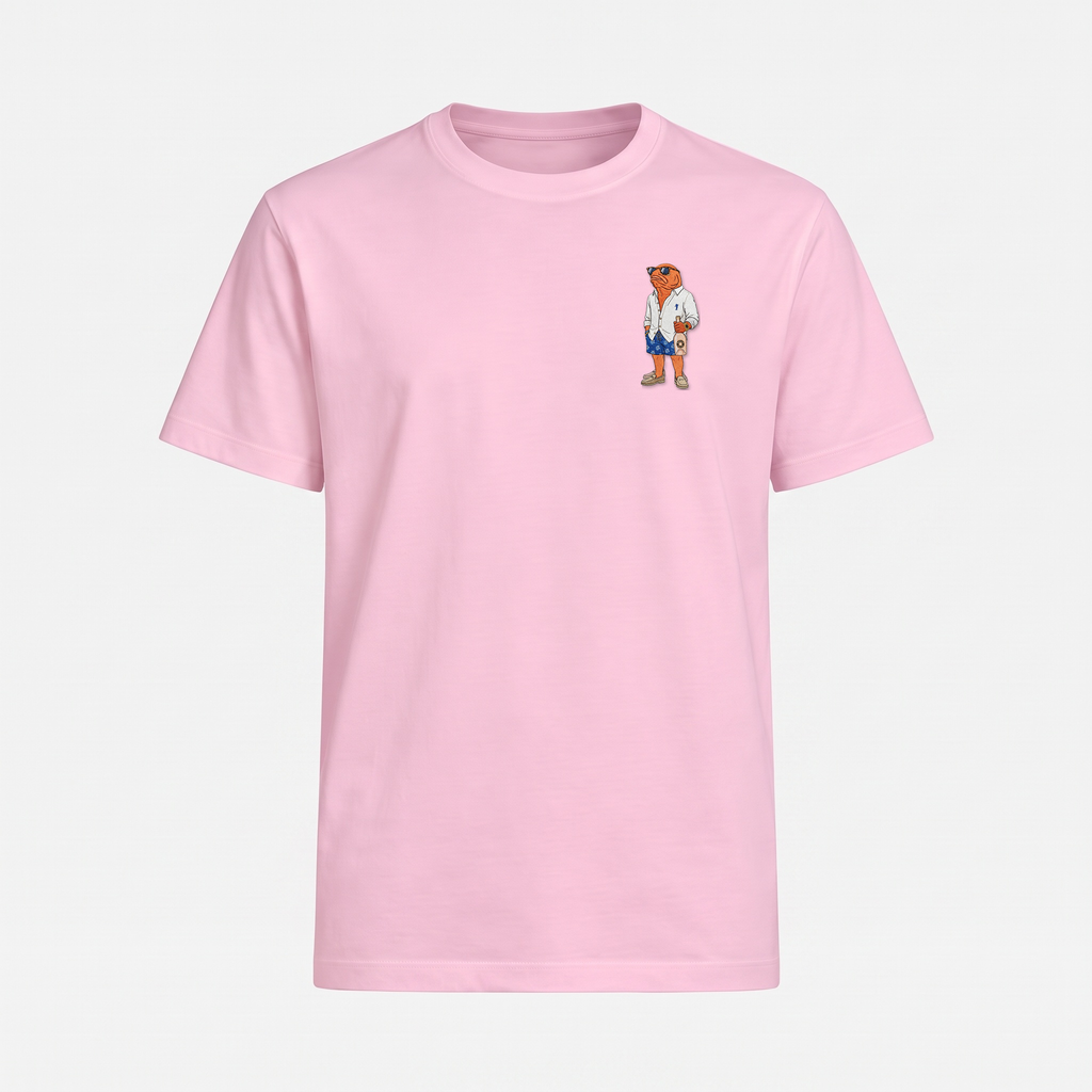 St. Tropez Lachs T-Shirt Rosé – Front mit Bruststickerei