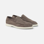 Geiler Lachs Suede Loafer Taupe — Paar