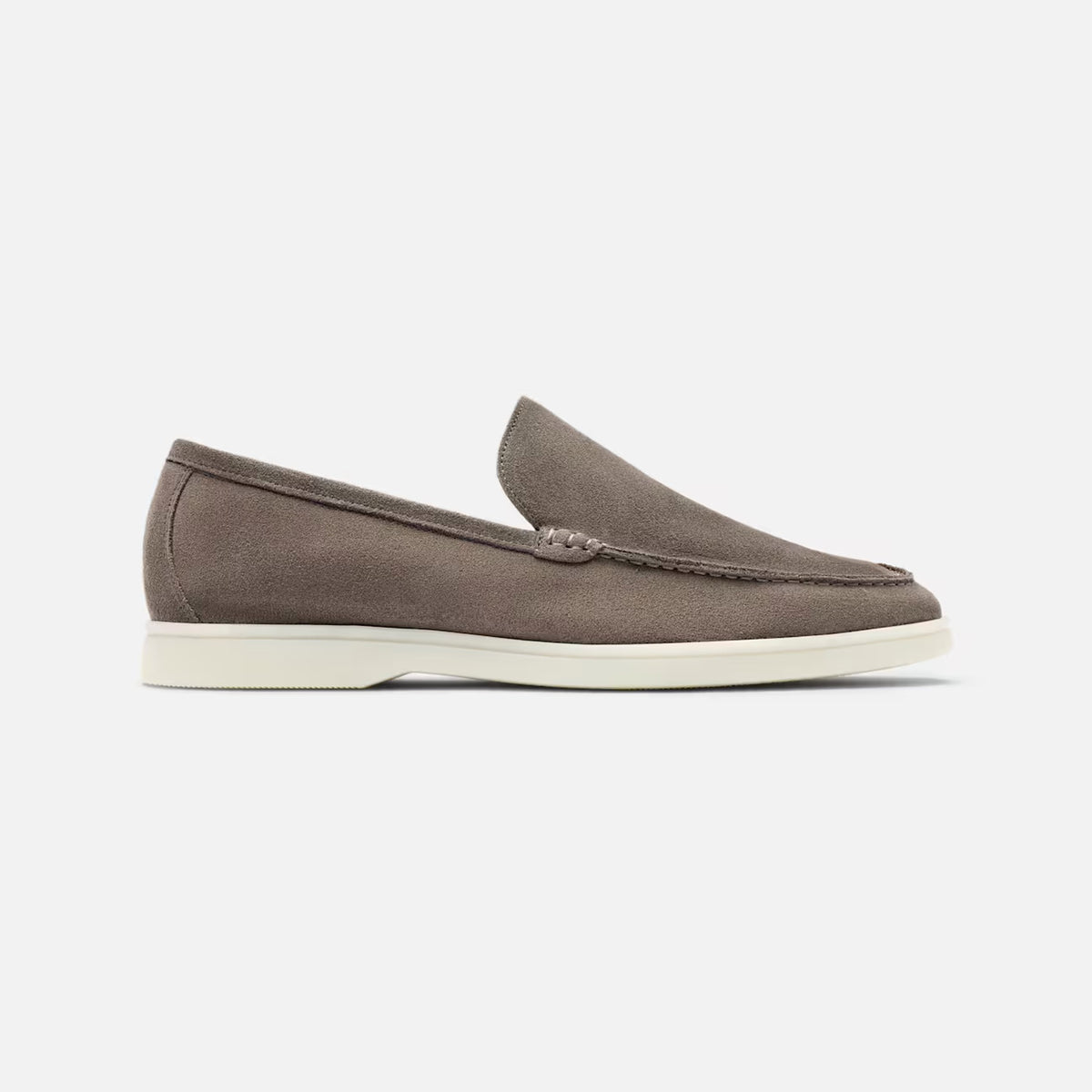 Geiler Lachs Suede Loafer Taupe — Seitlich