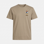 Sylt Lachs T-Shirt Sand – Front mit Bruststickerei