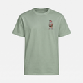 Tegernsee Lachs T-Shirt Salbei – Front mit Bruststickerei