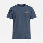 Tegernsee Lachs T-Shirt Stein – Front mit Bruststickerei