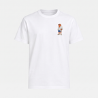 St. Tropez Lachs T-Shirt Weiß – Front mit Bruststickerei