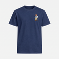 Sylt Lachs T-Shirt Navy – Front mit Bruststickerei