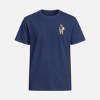 Sylt Lachs T-Shirt Navy – Front mit Bruststickerei