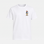 Sylt Lachs T-Shirt Weiß – Front mit Bruststickerei