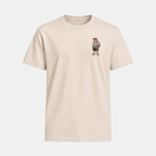 Tegernsee Lachs T-Shirt Natürlich – Front mit Bruststickerei